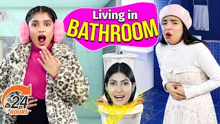 Download 24 Hours Living in BATHROOM Challenge | Gone Extremely Wrong | DIY Queen MP3