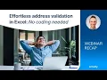 Effortless address validation in Excel No coding needed Webinar