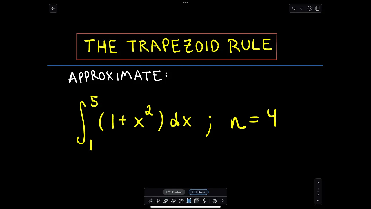 The Trapezoid Rule for Approximating Integrals