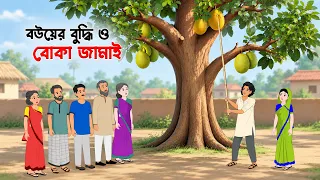 বউয়ের বুদ্ধি ও বোকা জামাই | Bangla Animated Story | Bengali Family Drama