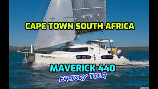 Cape Town South Africa. Factory Tour of Maverick 440 Catamaran.  One of our favourite Catamarans.