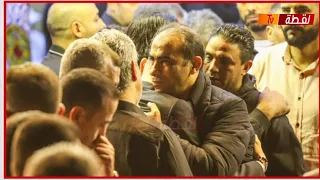انهيار نجوم الكرة المصرية في عزاء الراحل محمد صبري نجم الزمالك السابق 