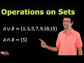 Operation on Sets Class 11