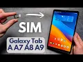 Galaxy Tab A A7 A8 A9 - How to Insert SIM Card