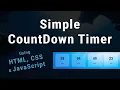 Create a Simple Countdown Timer using HTML CSS JavaScript