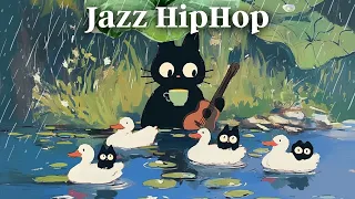 Smooth Jazz HipHop Playlist for work & study ☂️ Rain Lo-fi