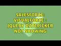 Salesforce Visualforce jQuery Datepicker not showing