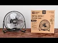 Commercial Electric 9 High Velocity Fan Unboxing