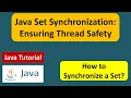 How to Synchronize a Set Java Collection Framework