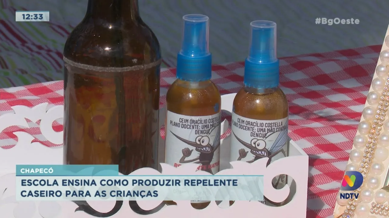 Escola em Chapecó ensina como produzir repelente caseiro para as crianças