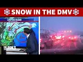 Snow falling in the DMV school delays announced for Monday morning
