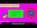 how to learn canvas tkinter in python in english by dinesh reddy dinesh programming