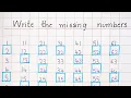 Write the missing numbers
