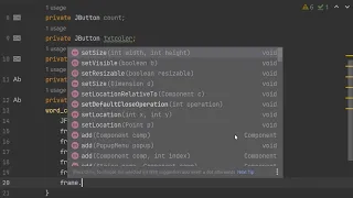 Word counter java swing example