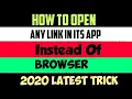 how to open any link in its app instead of browser