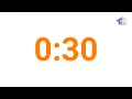 30-SECOND COUNTDOWN TIMER WITH ALARM MINIMAL ORANGE