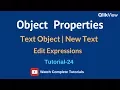 QlikView Object Properties Text Object New Text Edit Expressions Tutorials 24