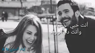 انت حبي الوحيد وانت دم الوريد انت حلمي السعيد وانت مسك الختام 