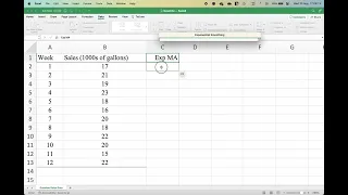 Developing Exponential Moving Average Model in Excel