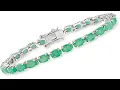 Ross-Simons Emerald Tennis Bracelet Review 11 00 ct t w in Sterling Silver