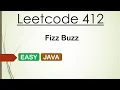 Leetcode 412 Fizz Buzz Java