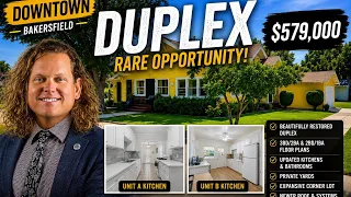 Rare Downtown Bakersfield Duplex Tour Beautifully Restored Investment Opportunity 1929 A St