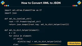 How to Convert XML to JSON
