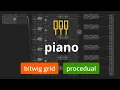 Piano Bitwig Note Grid Procedual Realtime Piano Composing Bitwig Studio Generative Patch