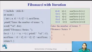 Recursion Fibonacci series in c
