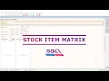 Stock Item Matrix - SQL Accounting Software