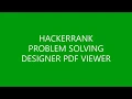 DESIGNER PDF VIEWER PROBLEM SOLVING HACKERRANK