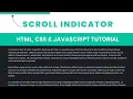 Page Scroll Progress Indicator using Html CSS and JavaScript Progress Bar JavaScript Project