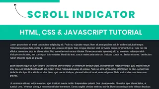 Page Scroll Progress Indicator using Html CSS and JavaScript Progress Bar JavaScript Project