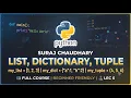 Python Lists Tuples Dictionaries Explained LEC 05