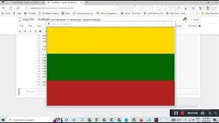 flag of Lithuania Python turtle library Python for beginners