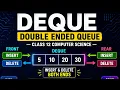 Deque in Data Structure Double Ended Queue Explained Class 12 Computer Science