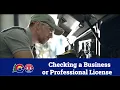 Checking a Professional or Business License with the Division of Professions and Occupations