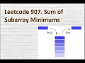 Leetcode 907 Sum of Subarray Minimums