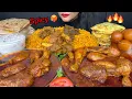 Download Lagu SPICY HYDERABADI MUTTON BIRYANI,DESI CHICKEN CURRY,ROTI,RAITA,GULAB JAMUN *ASMR EATING