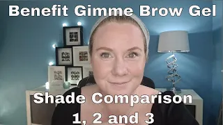 Colour Comparison Benefit Gimme Brow Shades 1 2 and 3