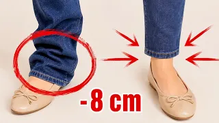 🧵 CONSERTO EM BARRA DE CALÇA JEANS I Sem cortar a bainha original