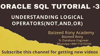 SQL Tutorial - 3 Logical Operators Part-1
