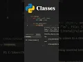 Python CLASSES in 20 seconds