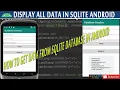 how to retrieve data from sqlite database in android display all records in android sqlite