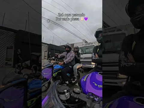 Todo mundo olha, onde ela para 🤭💜.........#bikergirl #mulheremoto #biker #zx6