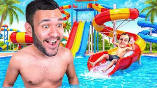 TROLEI MEU AMIGO no NOVO PARQUE AQUÁTICO (WaterPark Simulator)