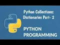 Python Dictionaries for beginners Part 2 Python Tutorial for Beginners