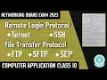 Telnet SSH FTP SFTP SCP File Transfer Protocols Remote Login Protocols Networking-03