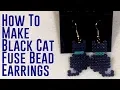 How To Black Cat Mini Perler Bead Earrings Lisa Marie