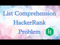 List Comprehension HackerRank Problem solving